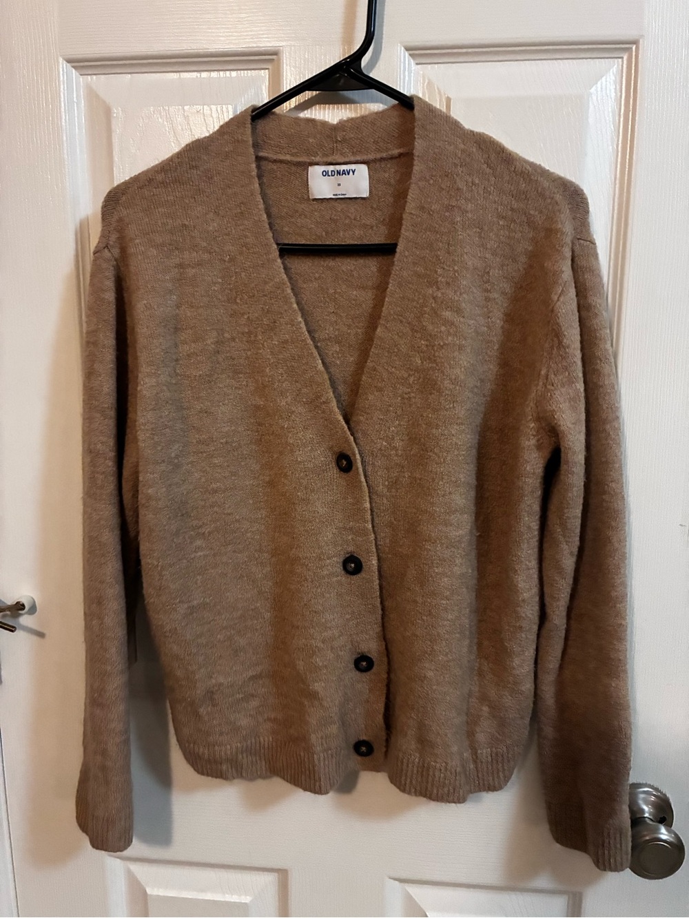 Old Navy Brown V-Neck Button Front Cardigan Sweater